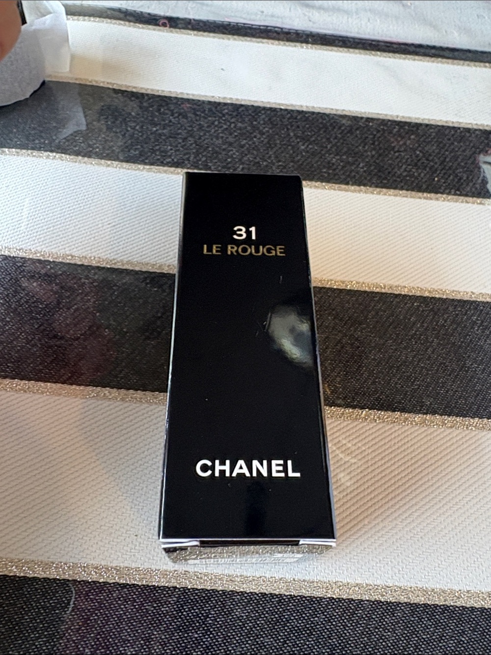 CHANEL Le Rouge 31 Lipstick Box - Black and Gold